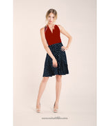 Vestido corto con topos estilo pin up - Gala Limited Edition Corto Granate