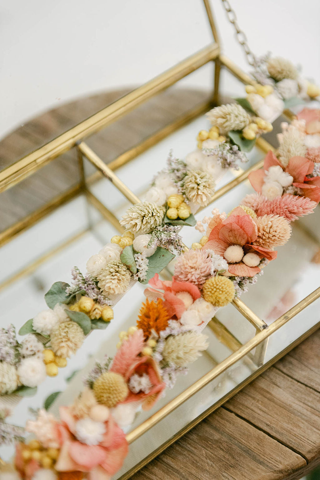 Cinturón de flores preservadas para novia | Cinturón floral boho