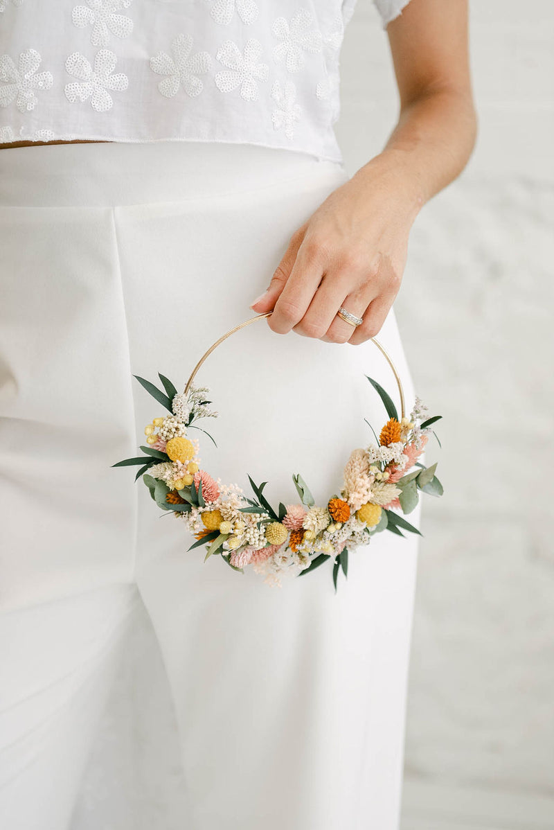 Bolero de Novia Manga Corta con Flores Blancas Bordadas