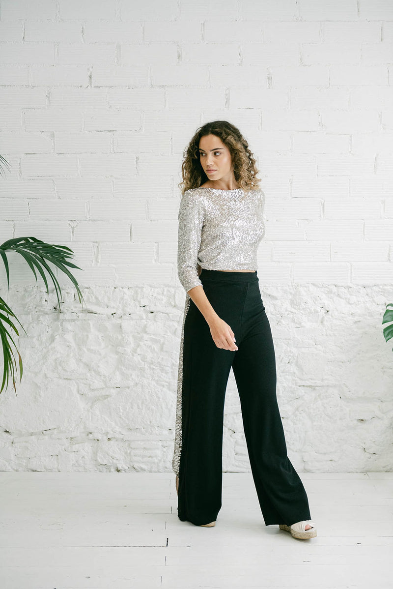 Black Straight Wedding Guest Pants