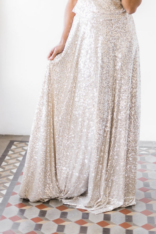 Sequin long bridal skirt – Skirt Sequin