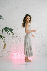 Midi Sequin Wedding Dress