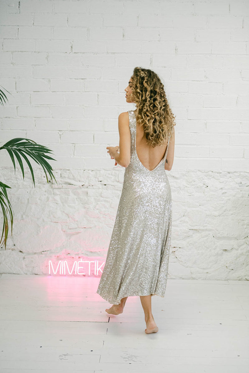 Midi Sequin Wedding Dress