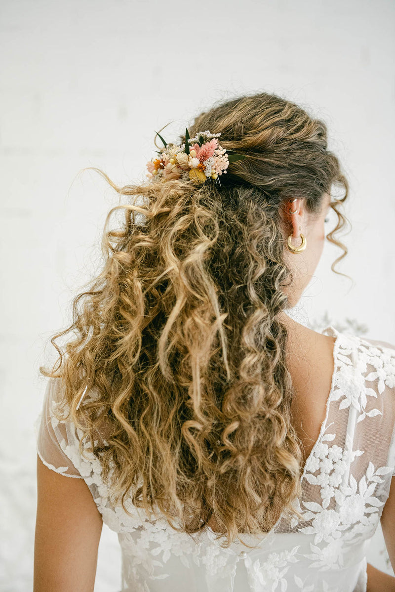 Conjunto de Novia con Top de Tul Bordado con Flores