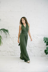 Multi-position palazzo jumpsuit for bridesmaids - Elegant party jumpsuit