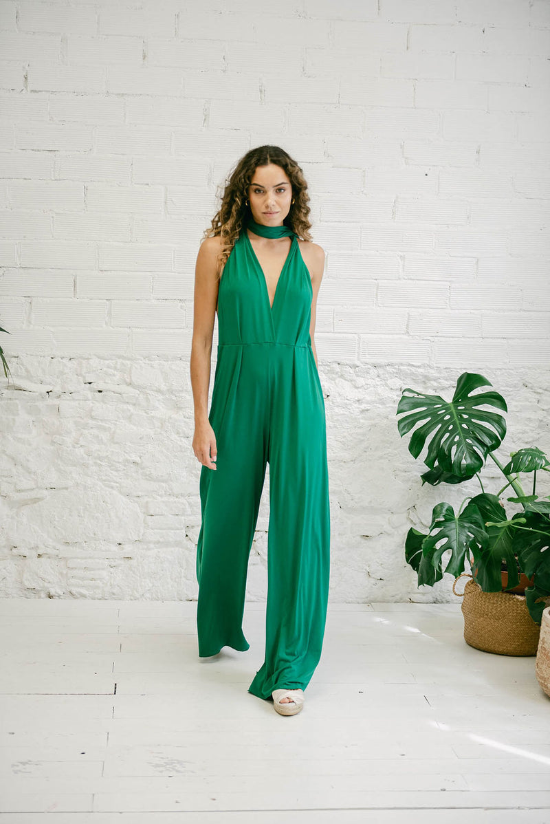 Multi-position palazzo jumpsuit for bridesmaids - Elegant party jumpsuit