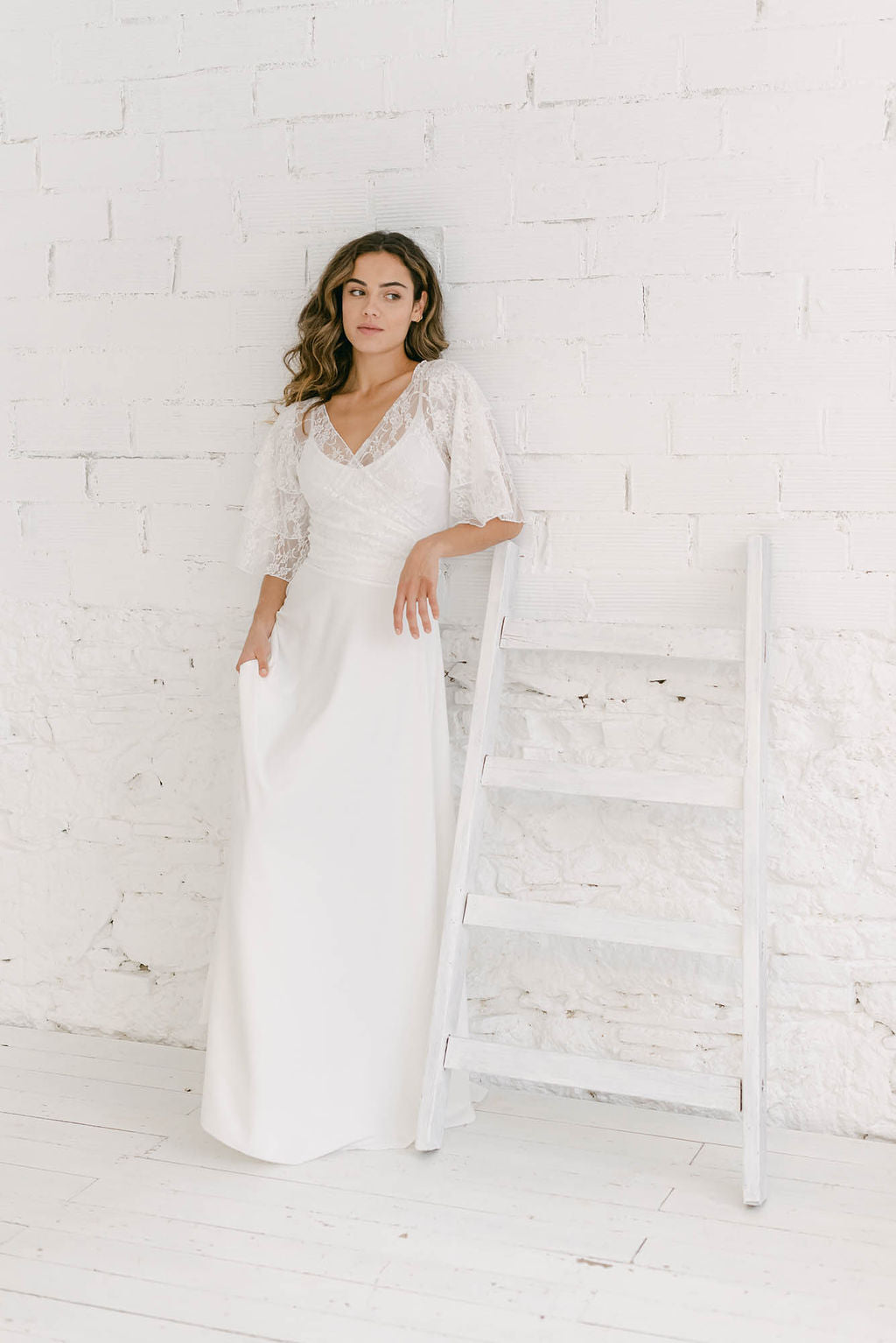 Wedding Dress with Ruffled Top - Mimètik