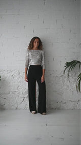 Black Straight Wedding Guest Pants