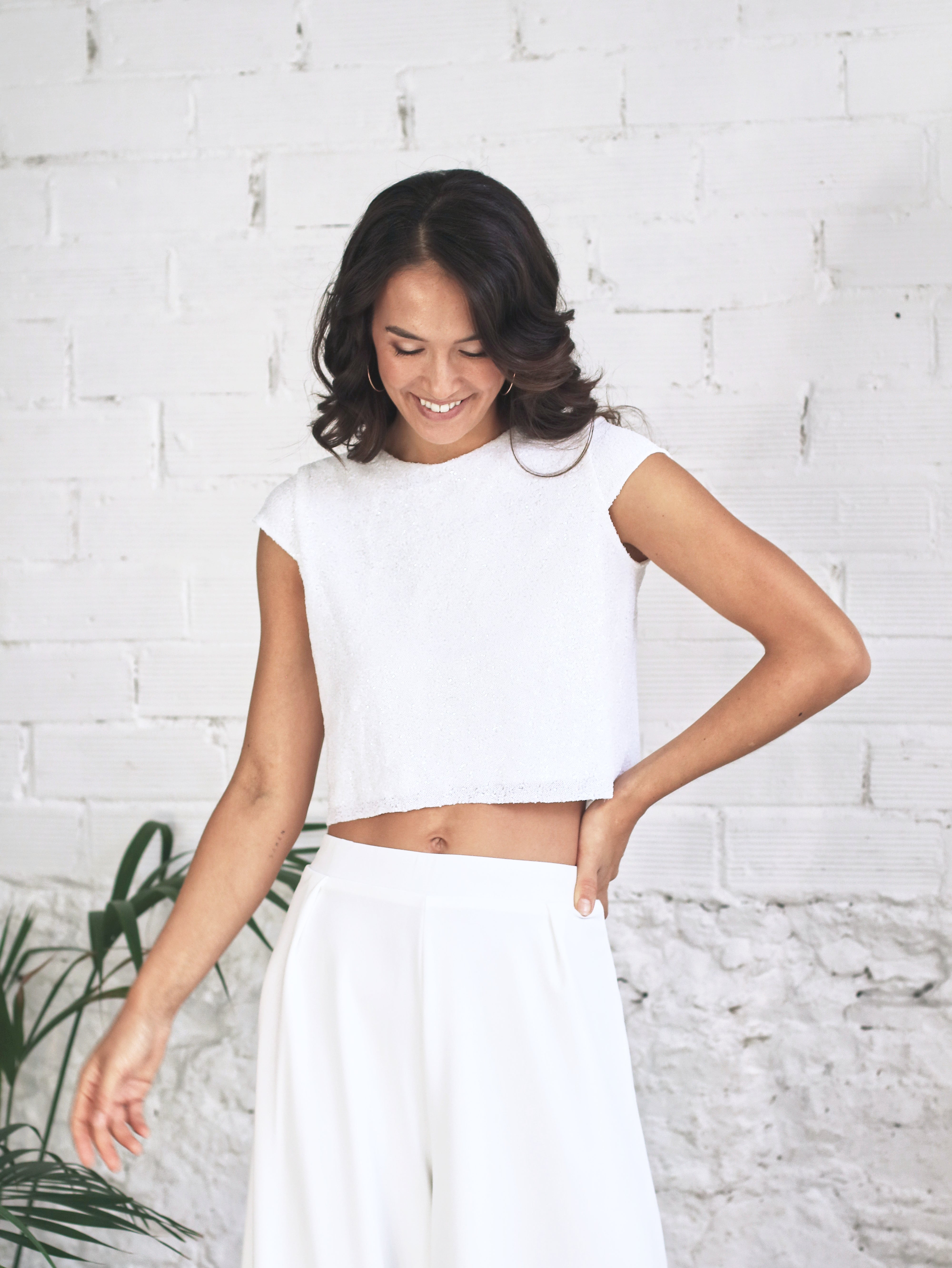 Traje de Novia con Crop Top Brilli-Brilli