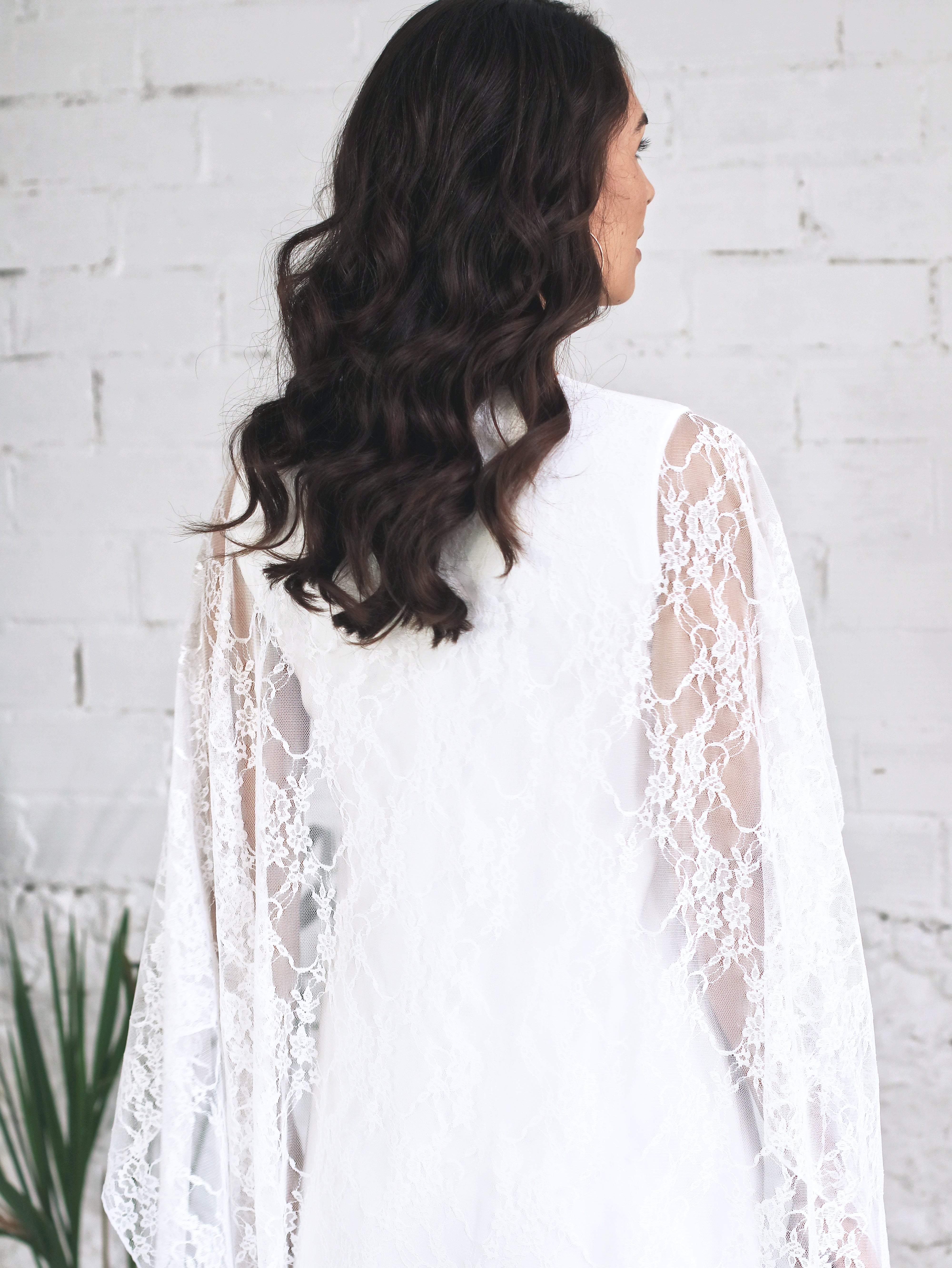 Wedding Dress with Lace Cape