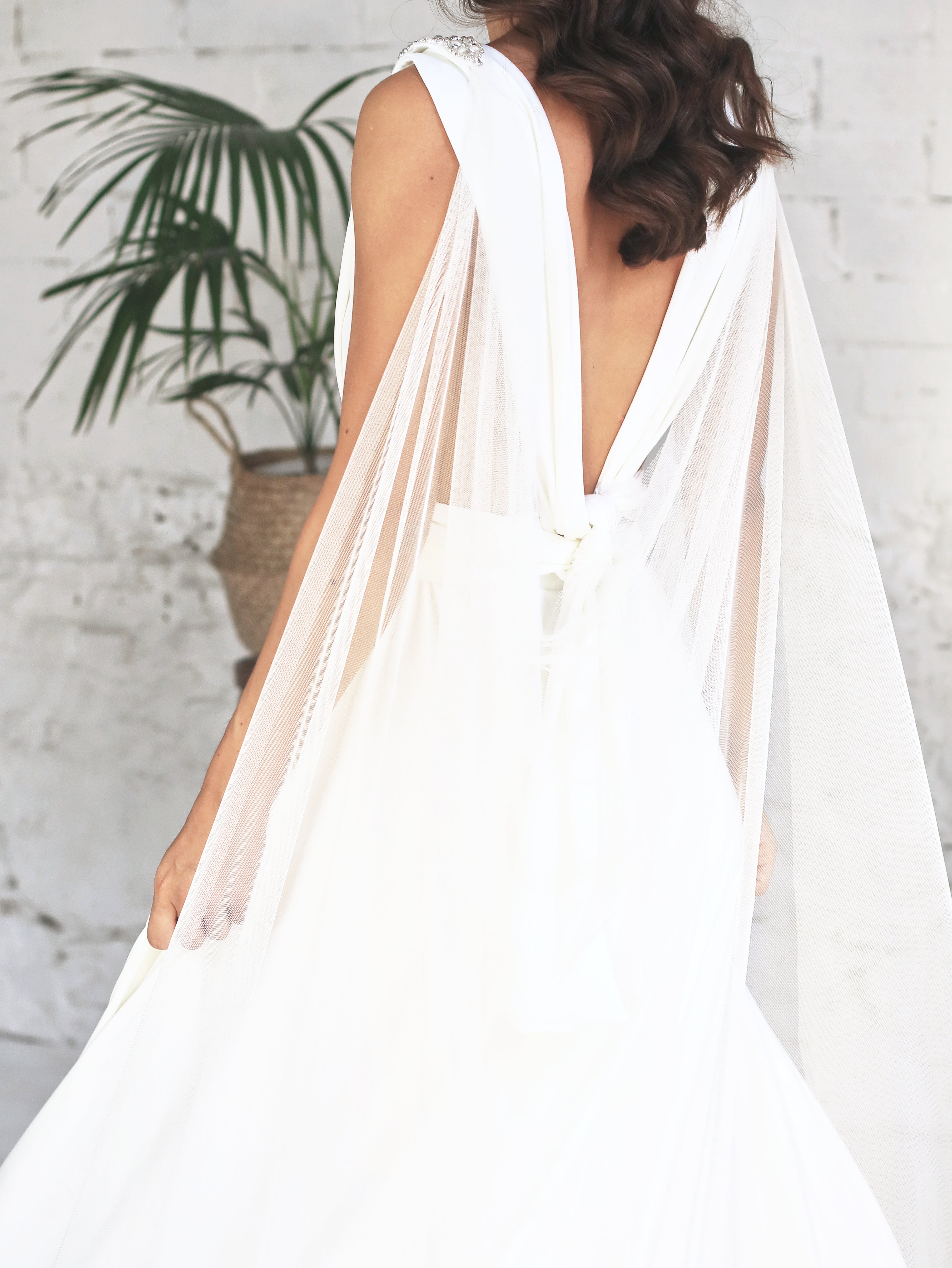 Vestido de Novia Multiposición con Alas Desmontables