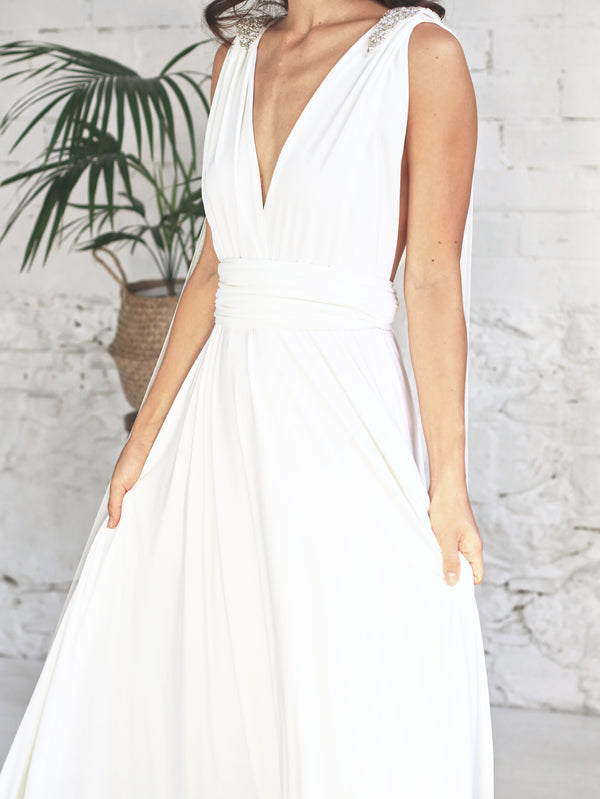 Multi-position dress with detachable wings - Bride