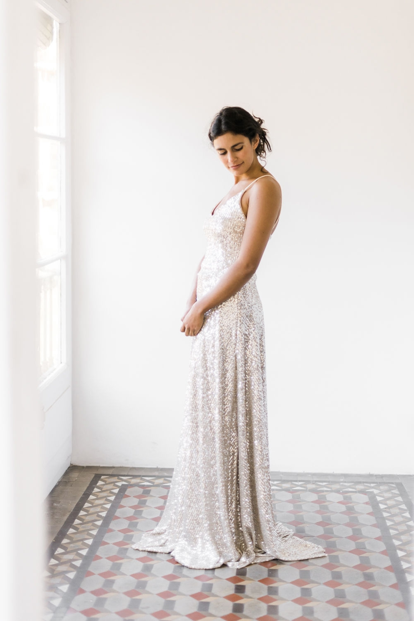 Falda de Lentejuelas Larga para Novia - Falda Sequin