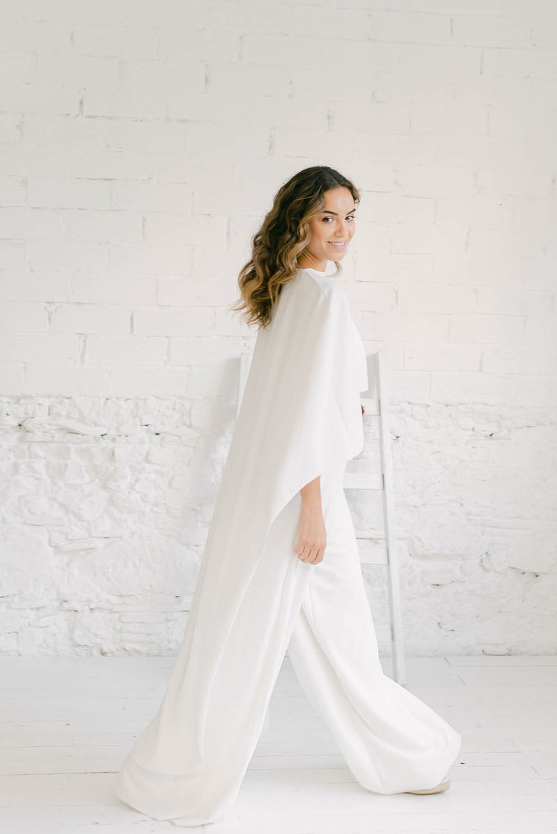 Christina Maternity Bridal Cape Dress Ivory White - Maternity Wedding  Dresses, Evening Wear and Party Clothes by Tiffany Rose AU