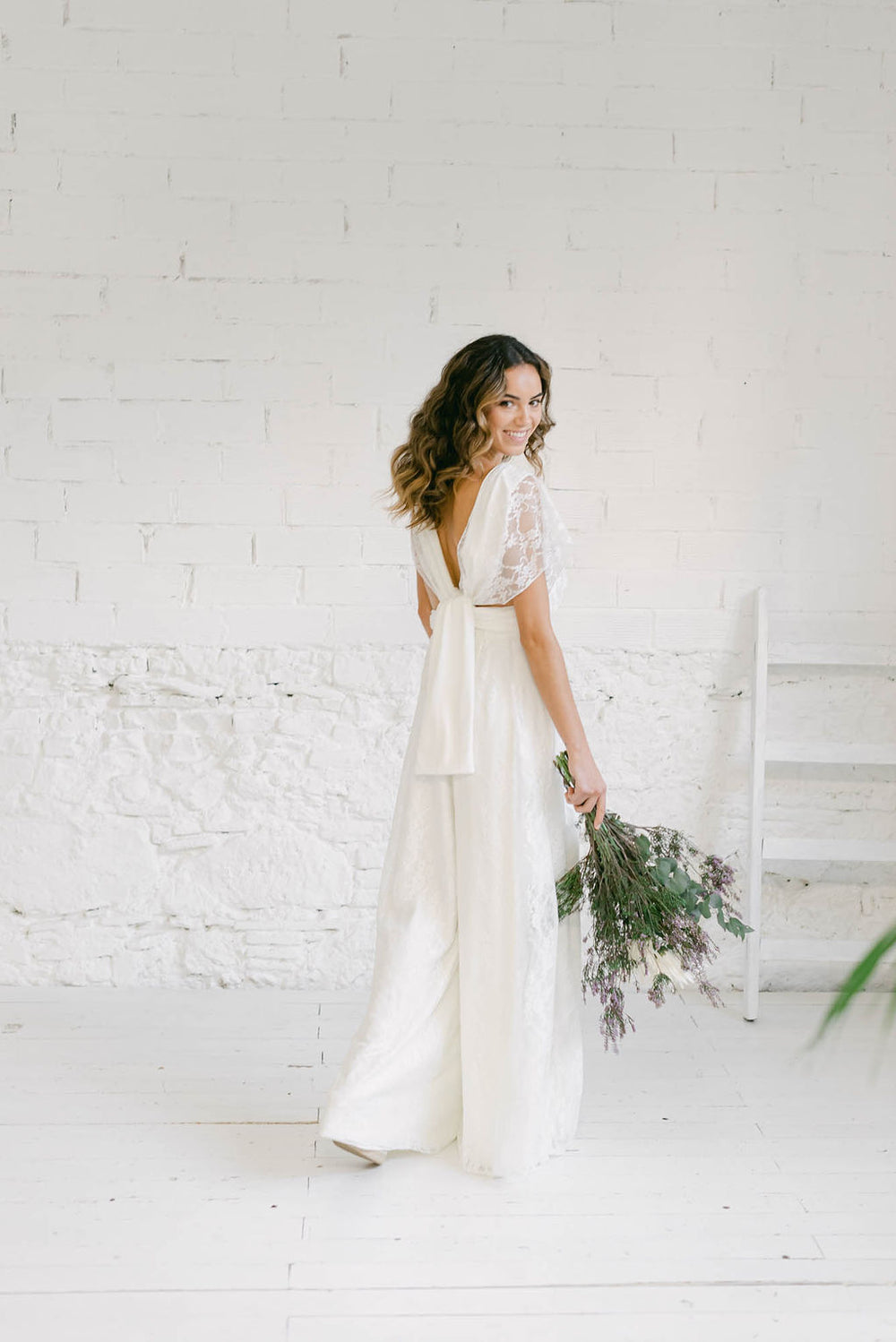 Lace wedding jumpsuits for bride Mimetik