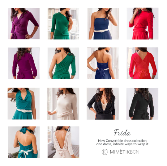 Black convertible wrap dress – Frida Essential Short