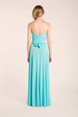 Aquamarine floor length infinity dress, light blue, long dress, party long dress, versatile dress, blue malibu prom dress, bride