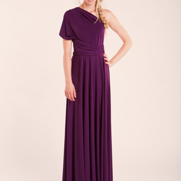 Plum infinity bridesmaid dress Gala Essential Long Mimetikbcn