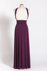 Purple party dress, aubergine infinity dress, event dress, eggplant bridesmaid dress, convertible versatile gown, asymmetrical l
