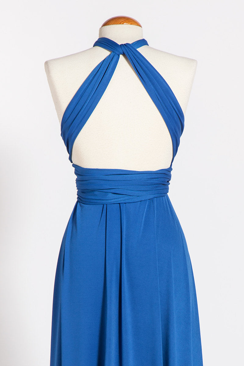 Royal blue long dress, royal blue infinity dress, blue maxi dress, womans dress, cobalt blue party dress, long infinity bridesma