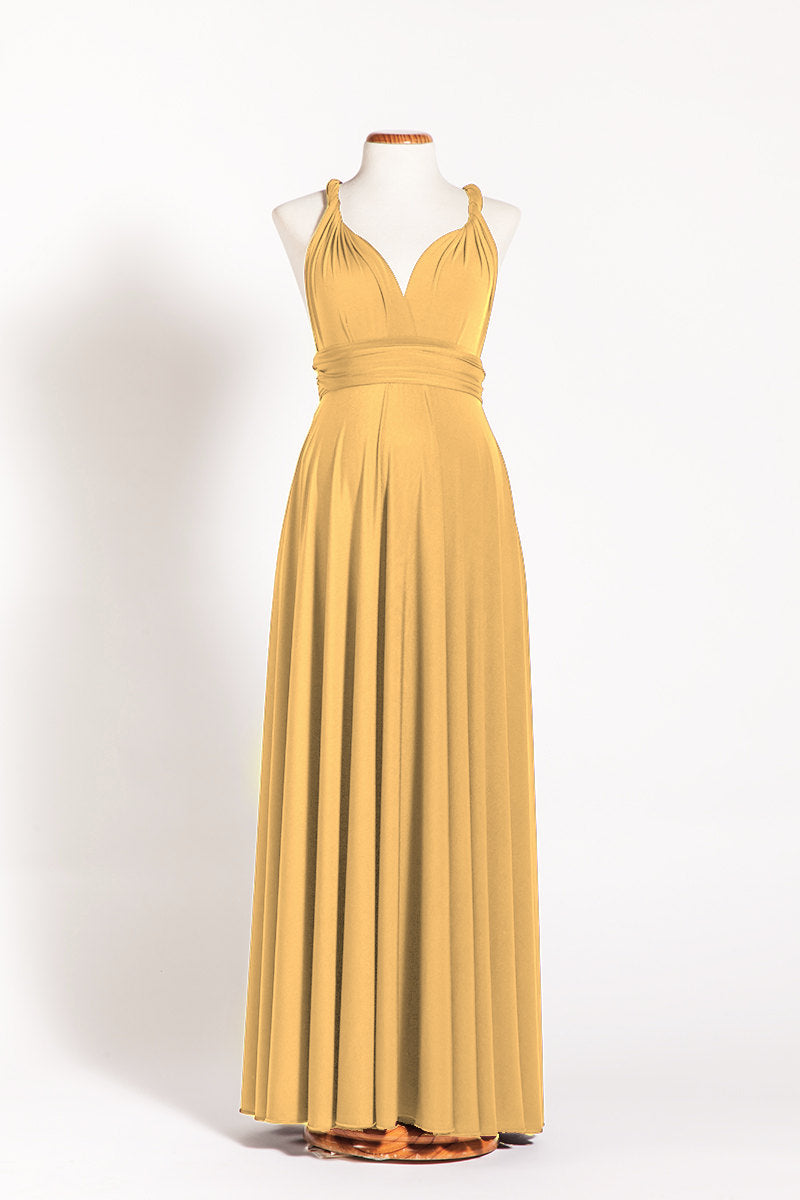 Mustard yellow maternity dress, long maternity infinity dress, yellow maternity dress, convertible dress, maternity event dresse