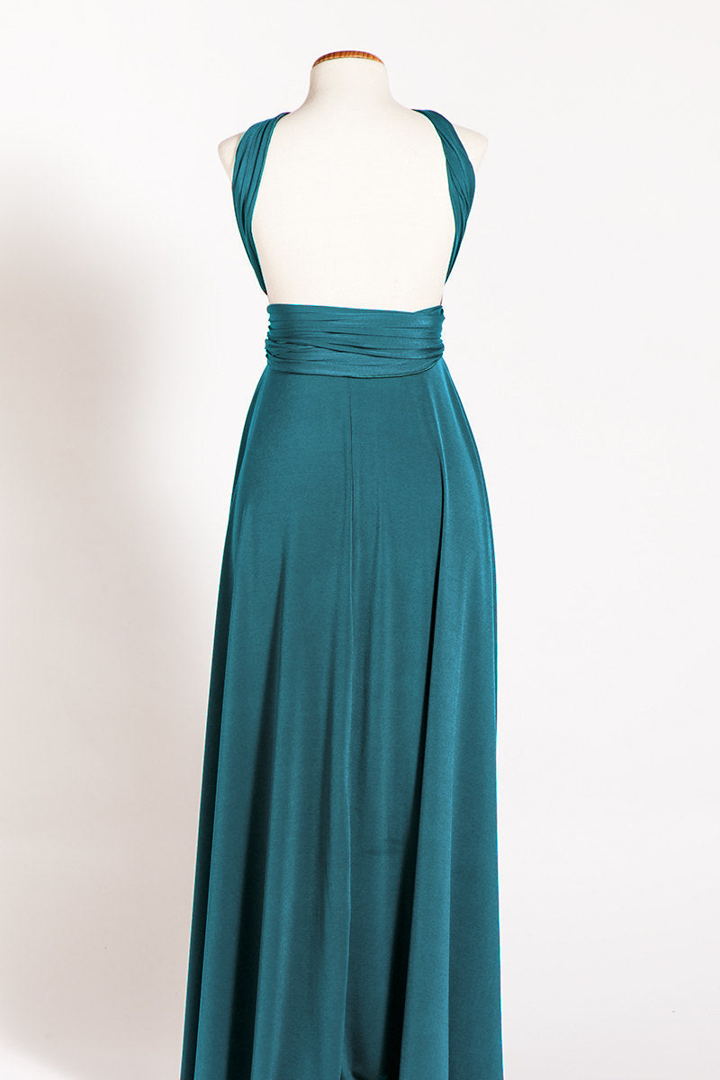 Teal maternity infinity dress, maternity long turquoise dress, deep teal pregnancy dress, petrol green maternity gowns, mother t