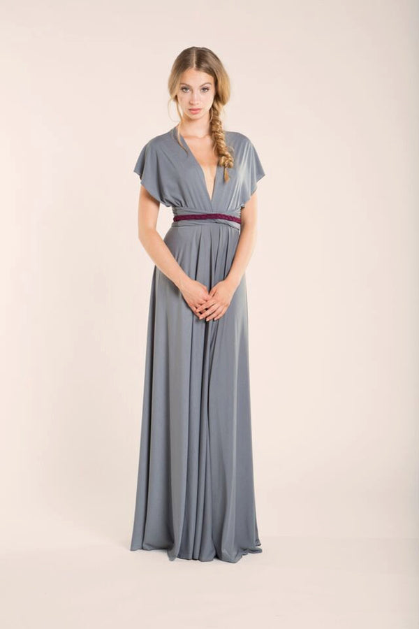 Silver gray infinity bridesmaid dress Gala Essential