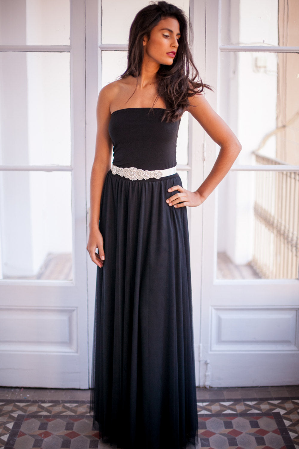 Black tulle skirt, long tulle skirt, tulle maxi skirt, tutu, long black skirt, party outfit, new years eve, soft tulle flowing e