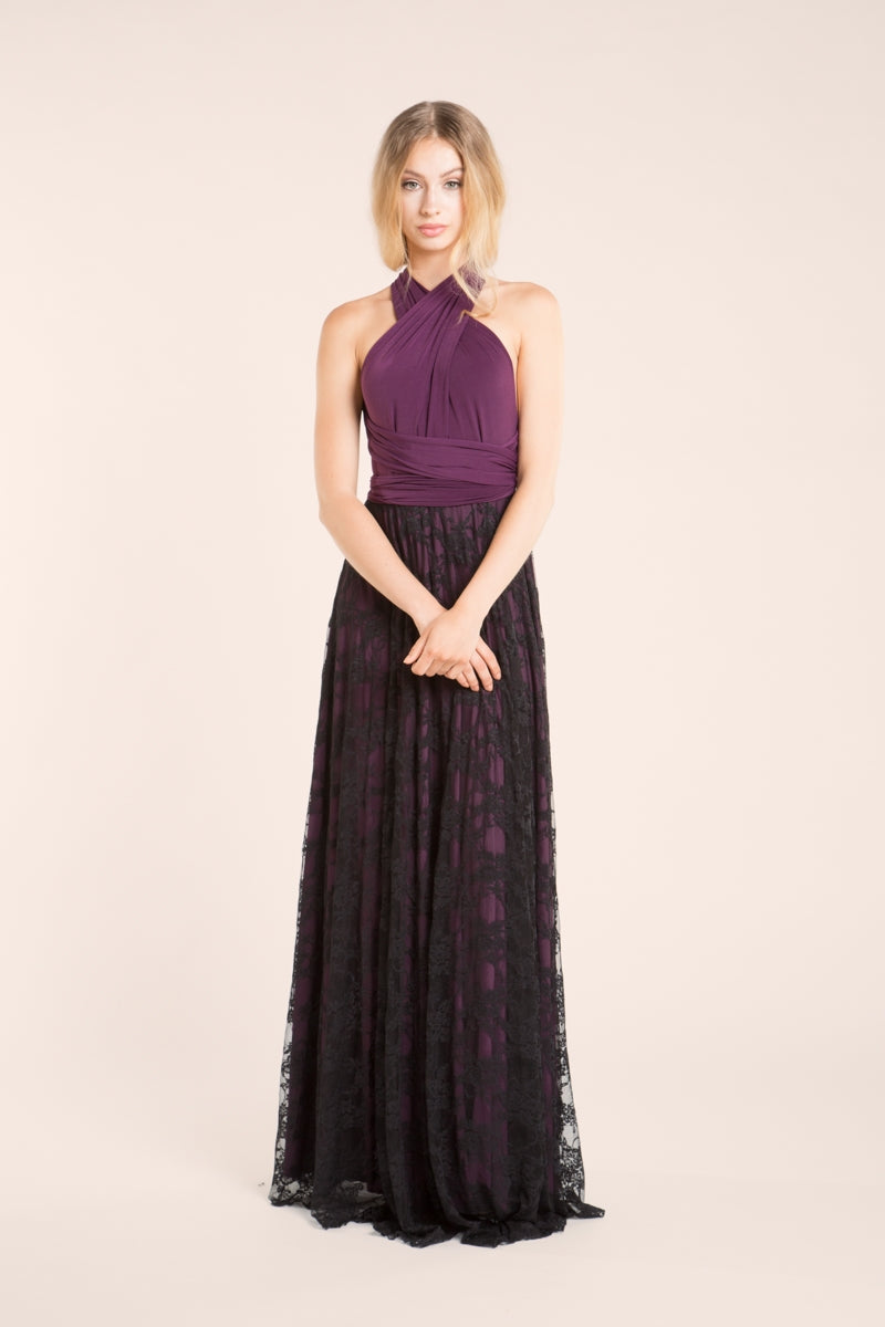 Long lace skirt, black detachable lace skirt for dress, lace skirt for evening gown, long elegant lace skirt, versatile removabl