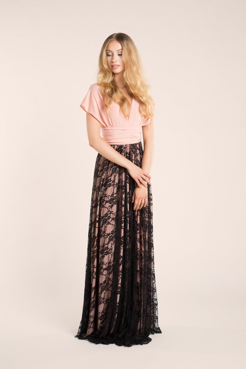 Long lace skirt, black detachable lace skirt for dress, lace skirt for evening gown, long elegant lace skirt, versatile removabl