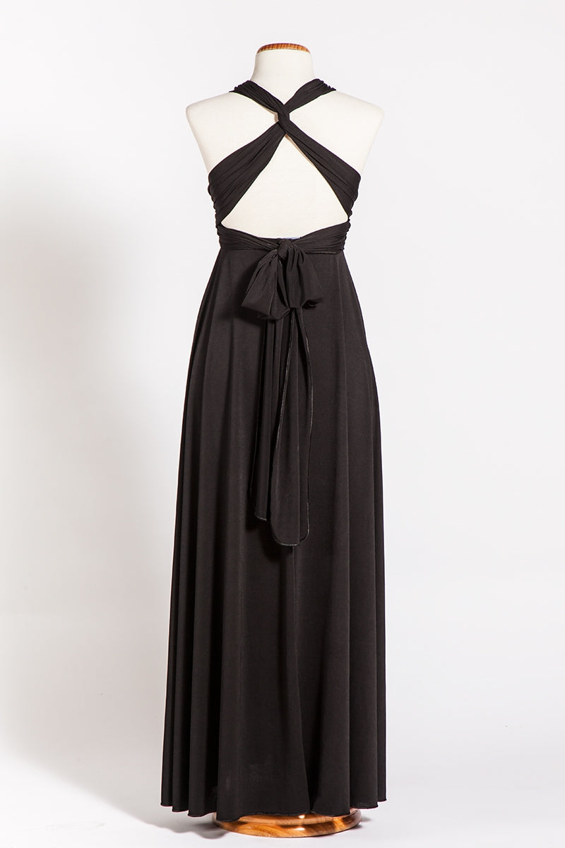 Black gown, evening dress maternity infinity dress, black maxi dress, maternity black dress, baby shower convertible dress, infi