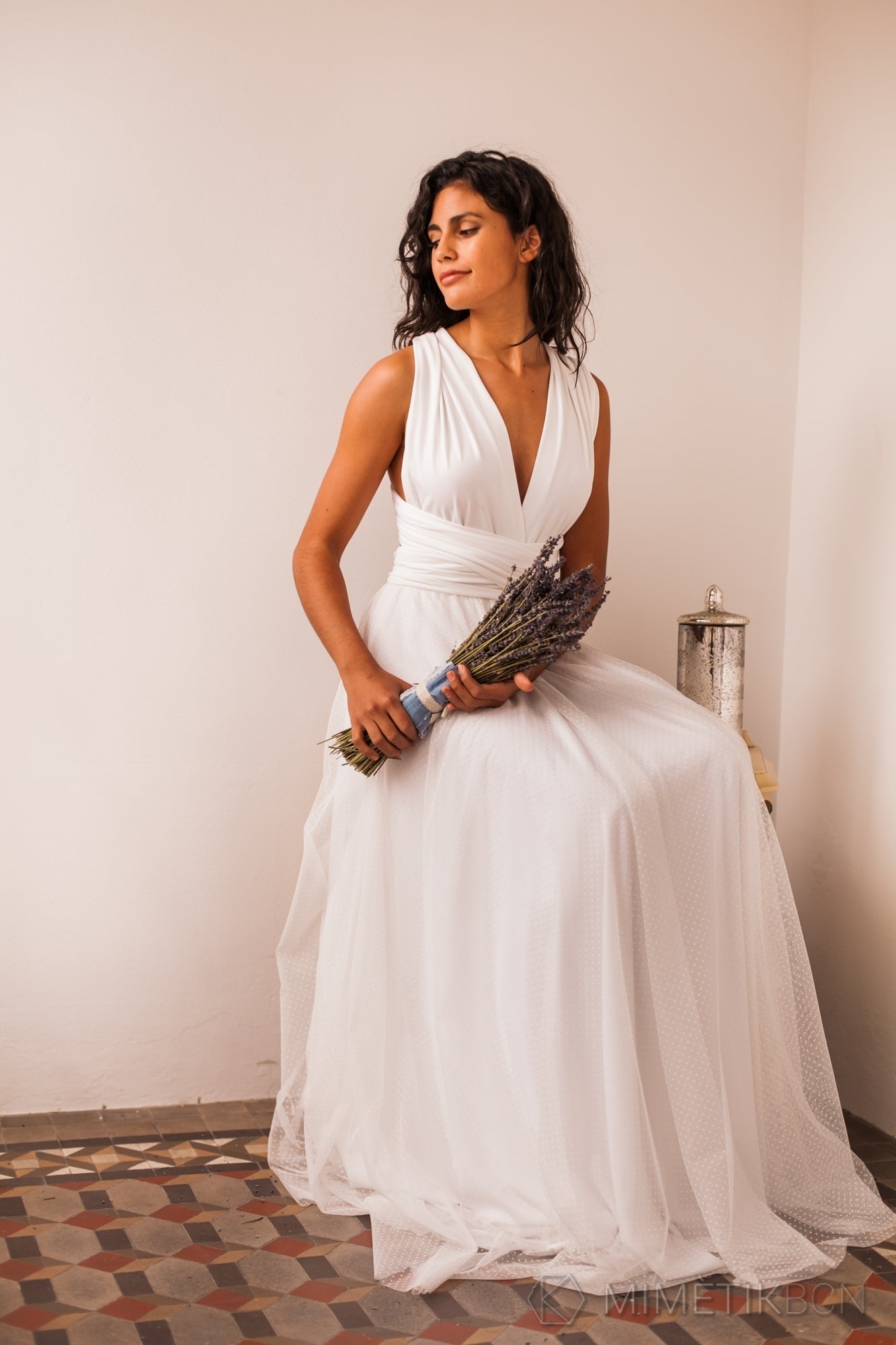 Long swiss dot tulle skirt - Detachable tulle skirt
