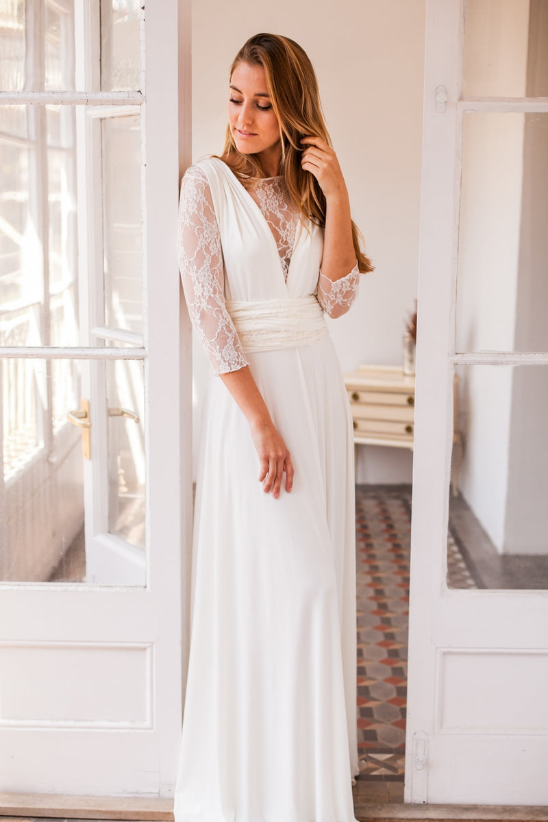 Long sleeve lace wedding dress – Gala Cozy