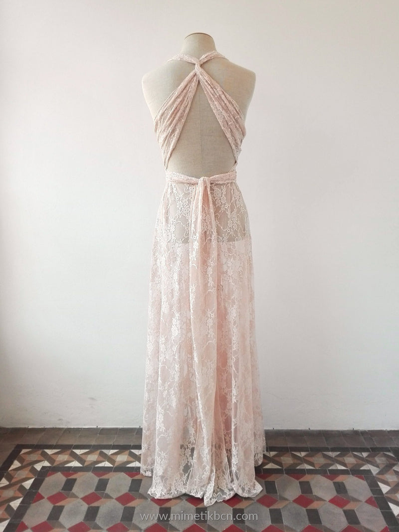 infinity dress with lace overlay Lace Infinity Dress Wedding Gown Florence Full Lace Overlay Infinity Convertible Wedding Gown Dress