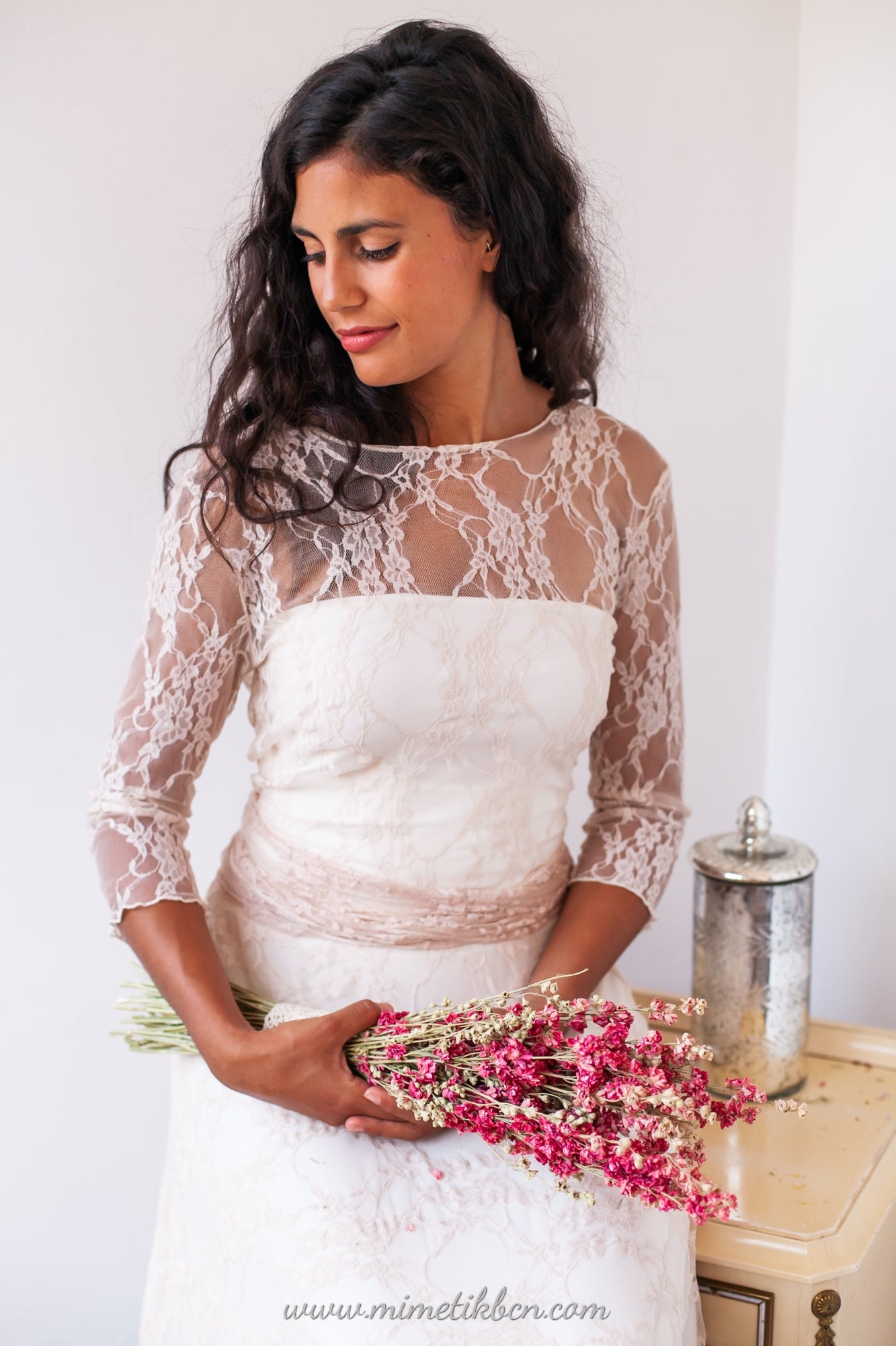 Vintage wedding dress, lace dress, lace wedding dress, romantic bridal gown, vintage style wedding dress, long sleeve lace weddi