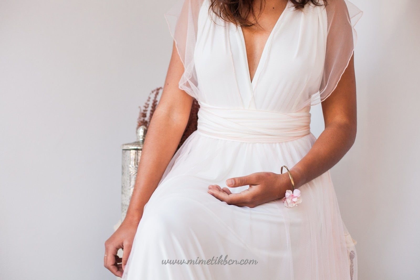 Top de novia multiposición de tul - Tulle wrap top