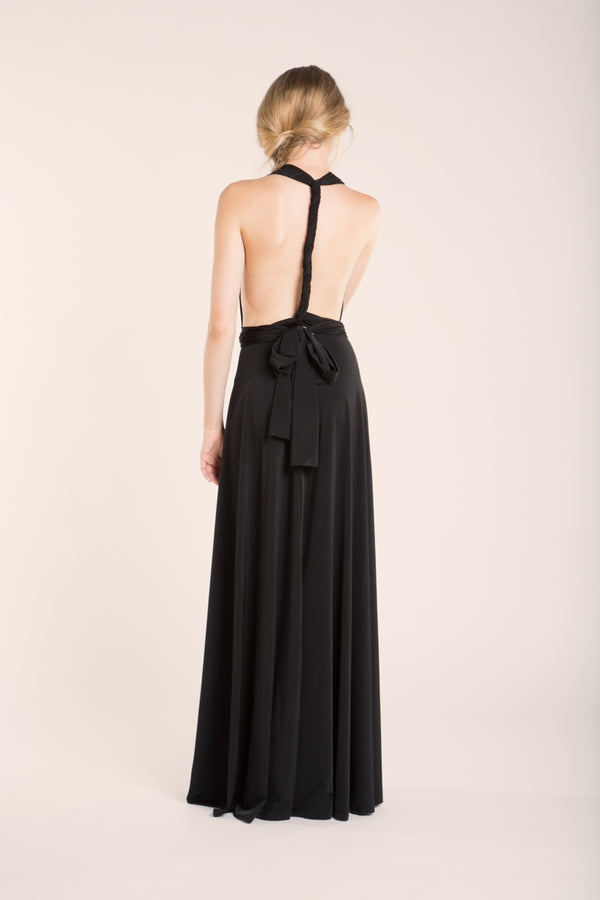 Vestido largo multiposicón negro - Gala Essential Largo OUTLET
