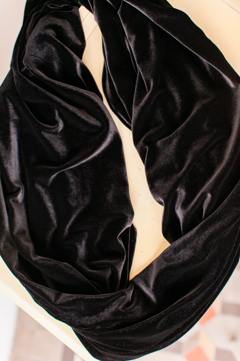 Chal de terciopelo negro para vestido de noche - Shawl Velvet