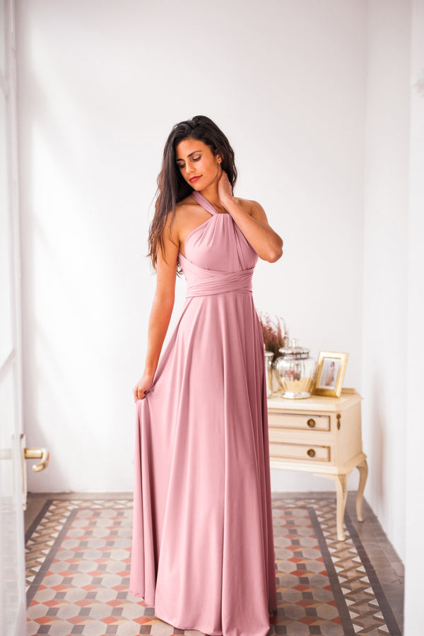 Coral Infinity Maxi Dress for Bridesmaids