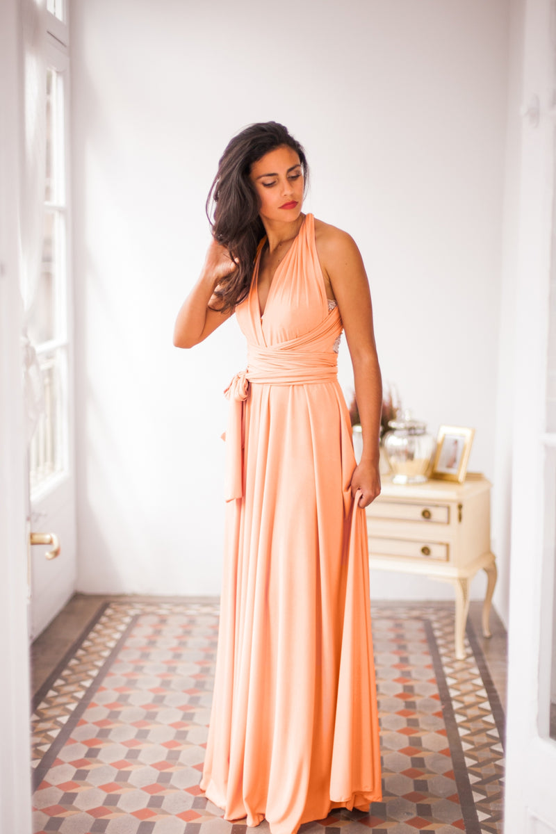 Peach infinity bridesmaid dress - Gala Essential Long | Mimetikbcn Mimetik Peach infinity bridesmaid dress - Gala Essential Long | Mimetikbcn Mimetik