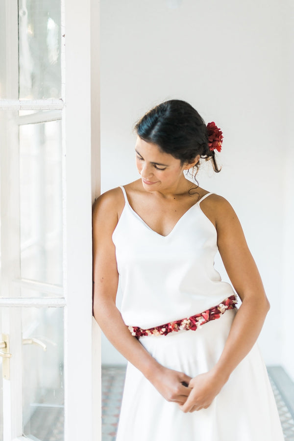 Top de novia sencillo con tirantes  - Marie Top Essential