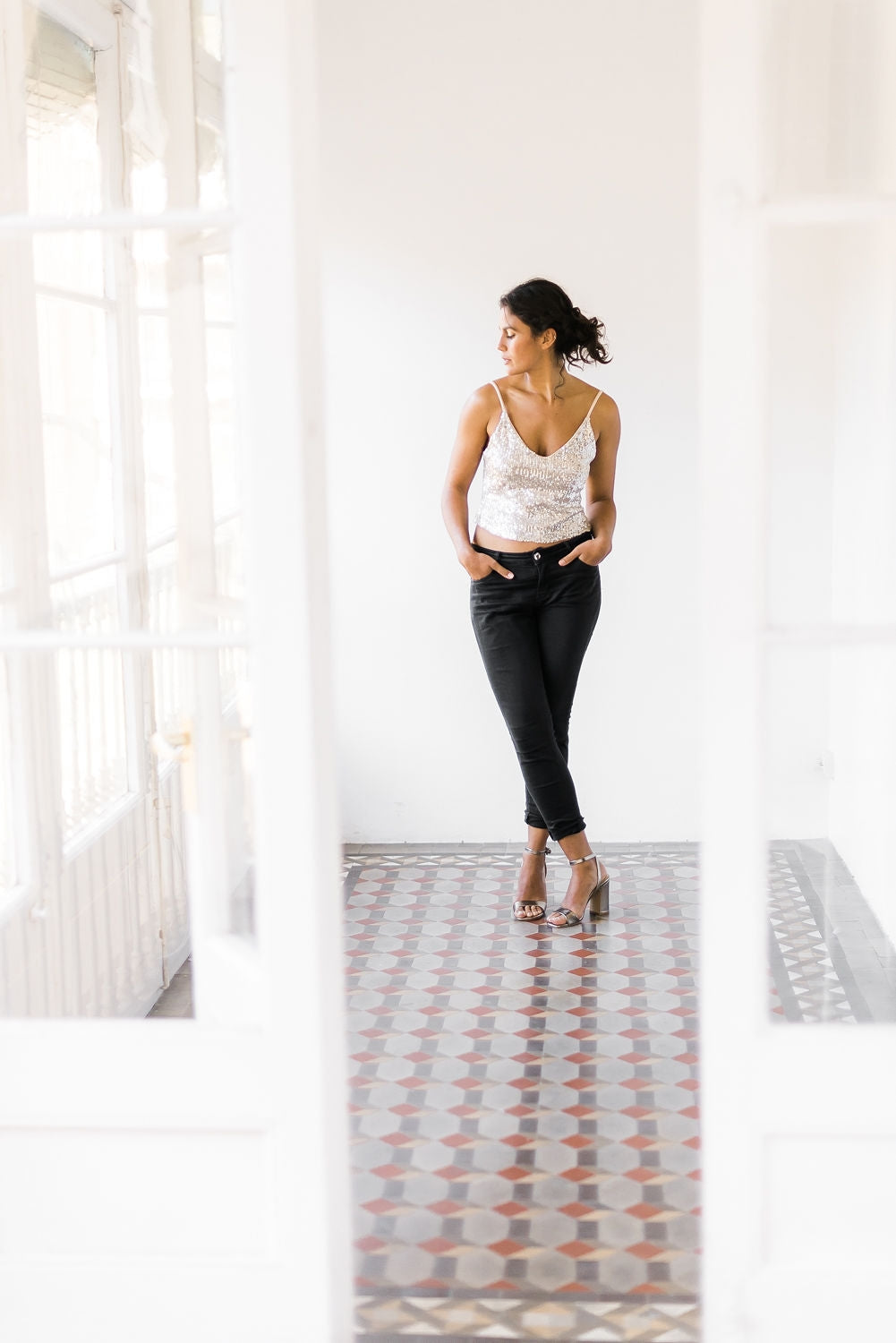 Top de novia sencillo con tirantes  - Marie Top Essential